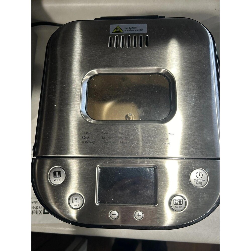 Kitchen In The Box BM01 15 in 1 2LB Stainless Steel Automatic Bread Maker